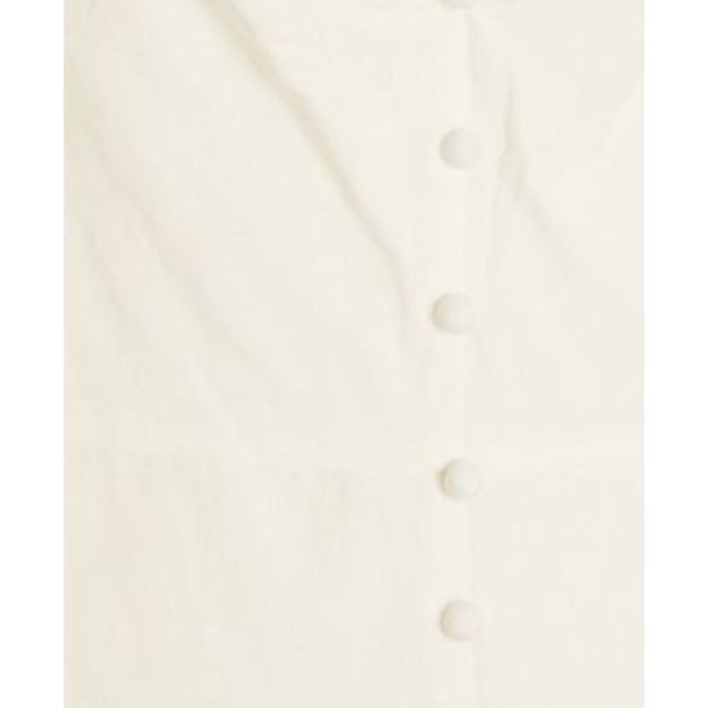 NWT QUIZ Womens White Unlined Pouf Sleeve Short Party Fit + Flare Dress 6 - Picture 4 of 5